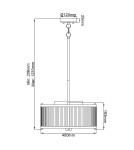Elstead Lighting Lampa wisząca Corona - 3 źródła światła - Satynowa biel / Polerowany nikiel DL-CORONA-3P-WPN