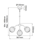 Elstead Lighting Lampa wisząca Cosmos - 5 źródeł światła DL-COSMOS5 Elstead Lighting Lampa wisząca Cosmos - 5 źródeł światła DL-COSMOS5