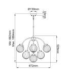 Elstead Lighting Lampa wisząca Cosmos - 9 źródeł światła DL-COSMOS9