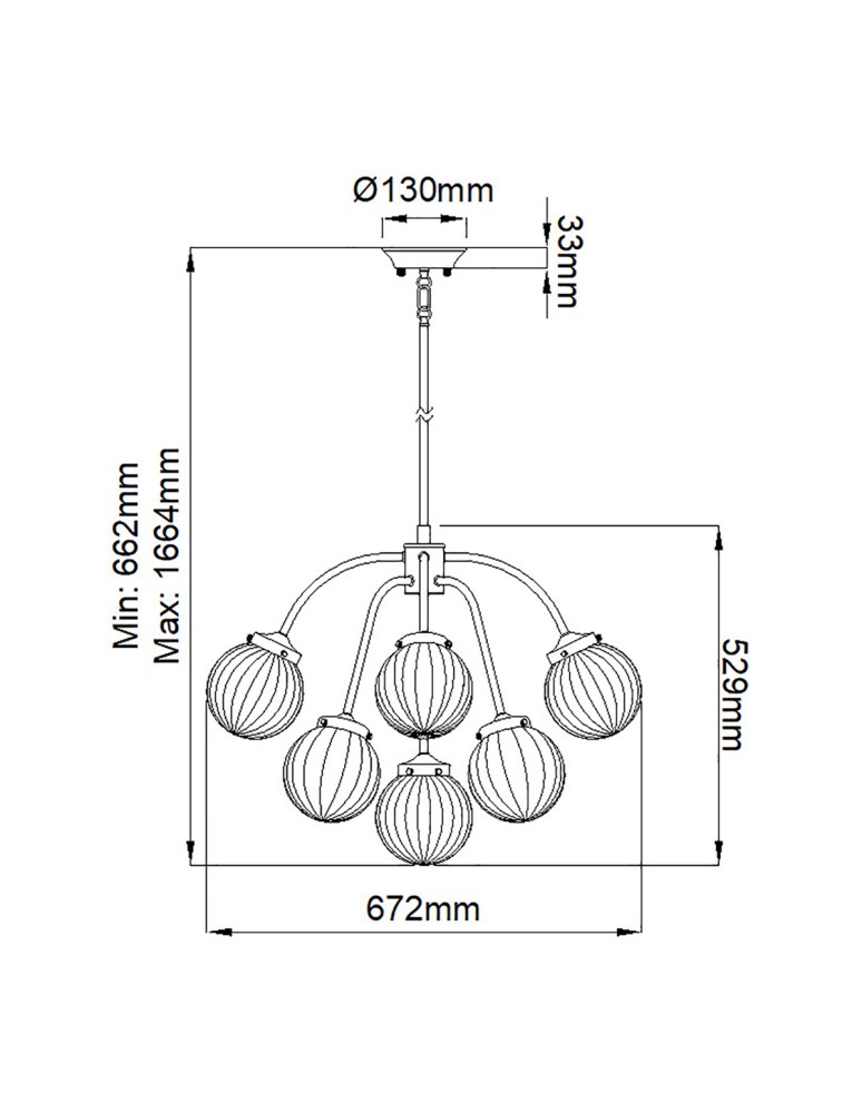 Elstead Lighting Lampa wisząca Cosmos - 9 źródeł światła DL-COSMOS9