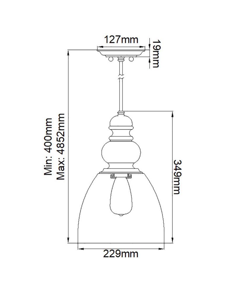 Elstead Lighting Lampa wisząca Matrimonio - 1 źródło światła DL-MATRIMONIO-1P