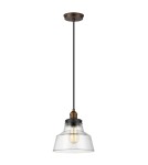 Pendant lamps - Elstead Lighting Baskin pendant lamp - 1 light source - Aged brass / Dark aged zinc FE-BASKIN-P-A-BR - product 1