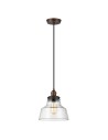 Elstead Lighting Baskin pendant lamp - 1 light source - Aged brass / Dark aged zinc FE-BASKIN-P-A-BR