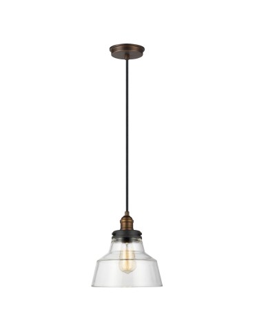 Elstead Lighting Baskin pendant lamp - 1 light source - Aged brass / Dark aged zinc FE-BASKIN-P-A-BR - product 2