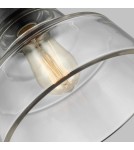 Pendant lamps - Elstead Lighting Baskin pendant lamp - 1 light source - Aged brass / Dark aged zinc FE-BASKIN-P-A-BR - product 4