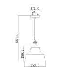 Elstead Lighting Lampa wisząca Baskin - 1 źródło światła - Postarzany mosiądz / Ciemny postarzany cynk FE-BASKIN-P-A-BR