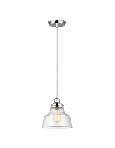 Elstead Lighting Lampa wisząca Baskin - 1 źródło światła - Polerowany nikiel FE-BASKIN-P-A-PN