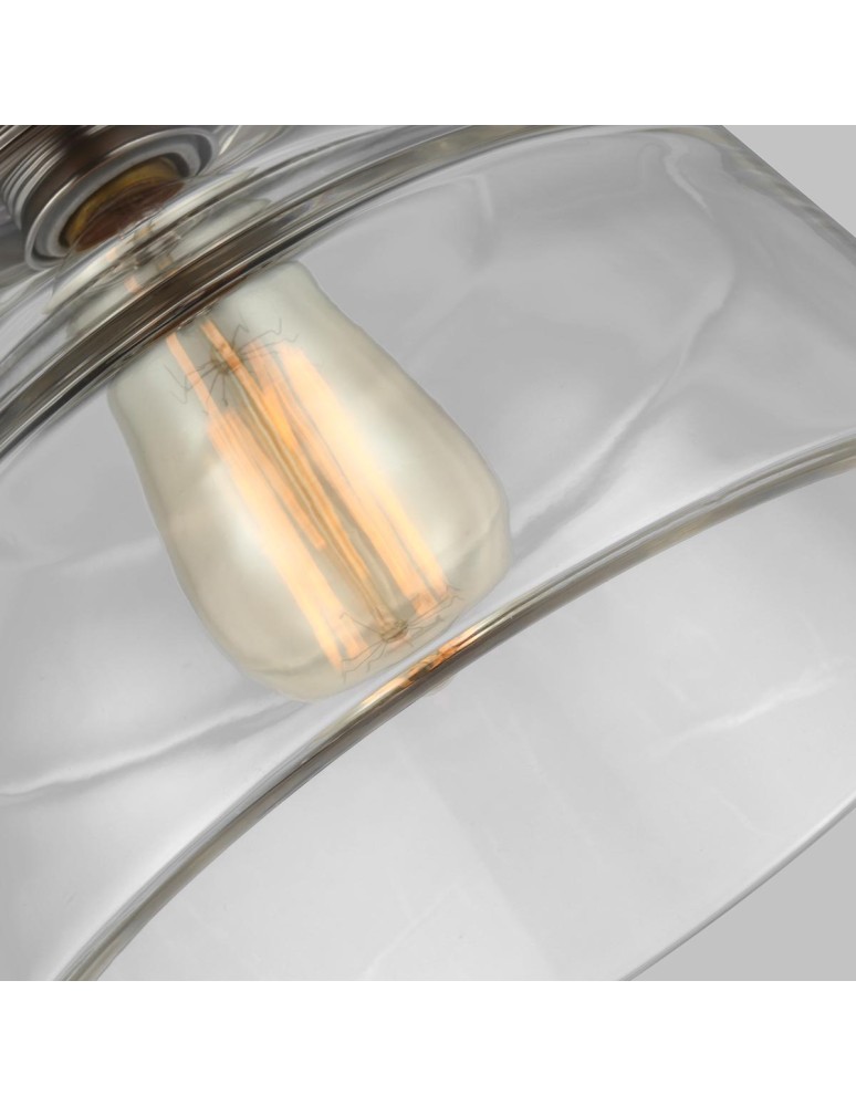 Elstead Lighting Lampa wisząca Baskin - 1 źródło światła - Polerowany nikiel FE-BASKIN-P-A-PN