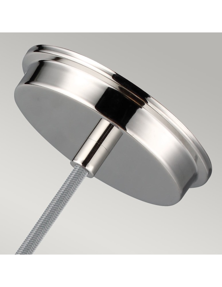 Elstead Lighting Lampa wisząca Baskin - 1 źródło światła - Polerowany nikiel FE-BASKIN-P-A-PN