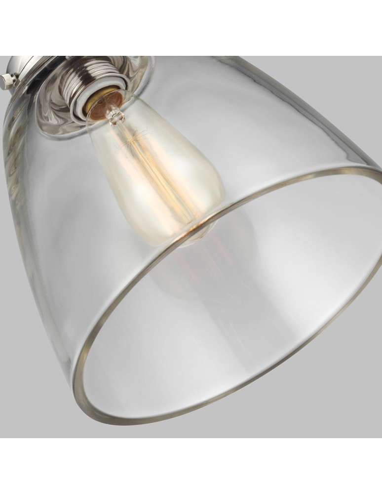 Elstead Lighting Lampa wisząca Baskin - 1 źródło światła - Polerowany nikiel FE-BASKIN-P-B-PN