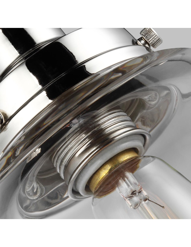 Pendant lamps - Elstead Lighting Baskin pendant lamp - 1 light source - Polished nickel FE-BASKIN-P-B-PN - product kolory-swiatla.pl 6