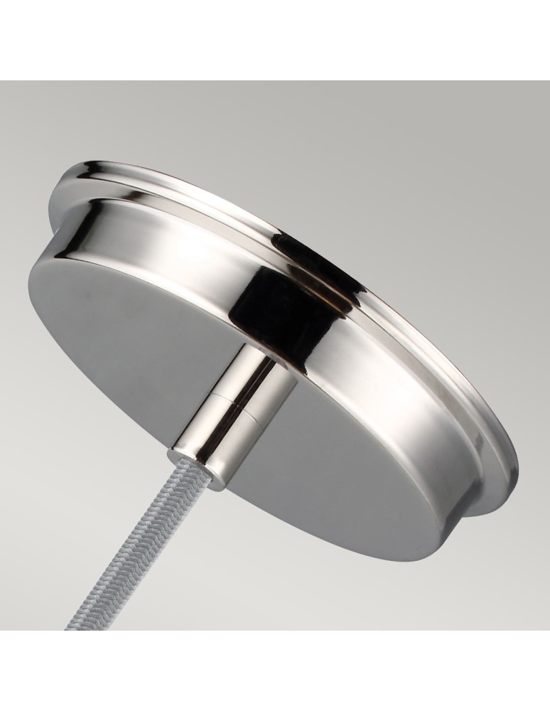 Elstead Lighting Lampa wisząca Baskin - 1 źródło światła - Polerowany nikiel FE-BASKIN-P-B-PN