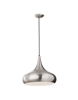 Elstead Lighting Duża lampa wisząca Beso - 1 źródło światła - Szczotkowana stal FE-BESO-P-L-BS