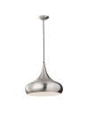 Elstead Lighting Duża lampa wisząca Beso - 1 źródło światła - Szczotkowana stal FE-BESO-P-L-BS