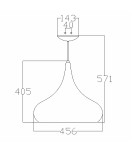 Elstead Lighting Duża lampa wisząca Beso - 1 źródło światła - Szczotkowana stal FE-BESO-P-L-BS