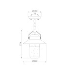 Outdoor pendant lamps - Elstead Lighting Boynton pendant lantern - 1 light source IP44 FE-BOYNTON8-S - product 6