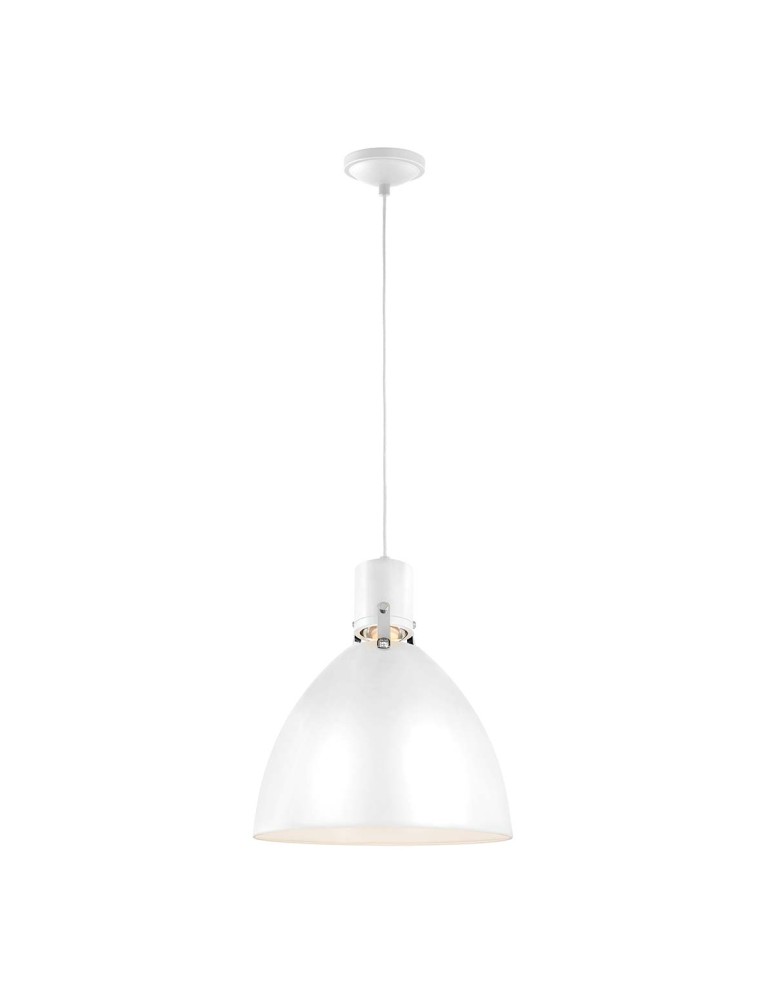 Pendant lamps - Elstead Lighting Brynne medium LED pendant lamp - Matte white / Chrome FE-BRYNNE-P-FWH - product kolory-swiatla.pl 1