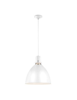 Elstead Lighting Średnia lampa wisząca LED Brynne - Matowa biel / Chrom FE-BRYNNE-P-FWH
