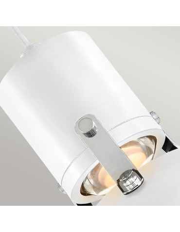 Elstead Lighting Brynne medium LED pendant lamp - Matte white / Chrome FE-BRYNNE-P-FWH - product 2