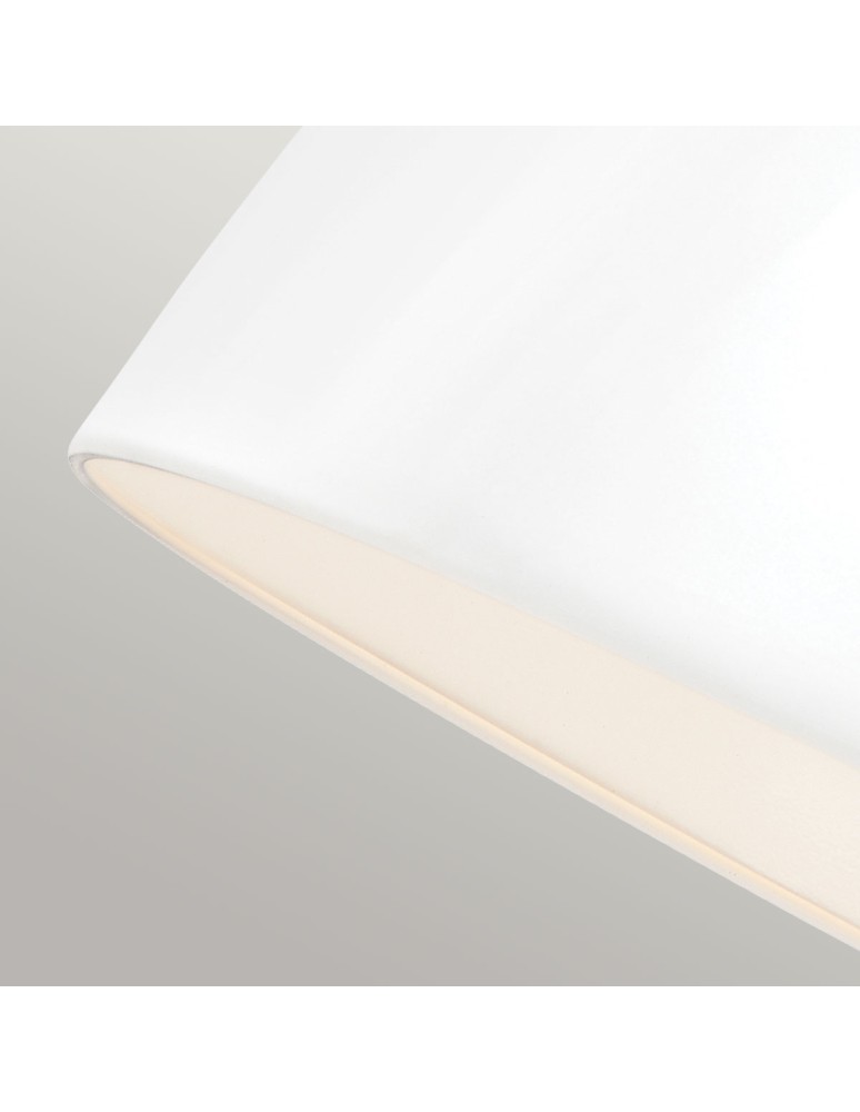 Elstead Lighting Średnia lampa wisząca LED Brynne - Matowa biel / Chrom FE-BRYNNE-P-FWH