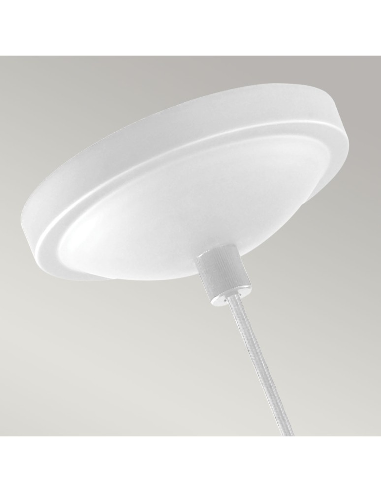 Elstead Lighting Średnia lampa wisząca LED Brynne - Matowa biel / Chrom FE-BRYNNE-P-FWH