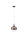 Elstead Lighting Cadence small pendant lamp - 1 light source - Polished nickel / Brushed steel FE-CADENCE-1P-BS