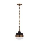 Pendant lamps - Elstead Lighting Small pendant lamp Cadence - 1 light source - Dark antique brass / Matte black FE-CADENCE-1P-M - product 1