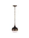 Elstead Lighting Small pendant lamp Cadence - 1 light source - Dark antique brass / Matte black FE-CADENCE-1P-M
