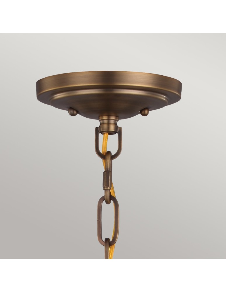 Elstead Lighting Mała lampa wisząca Cadence - 1 źródło światła - Ciemny antyczny mosiądz / Matowa czerń FE-CADENCE-1P-M