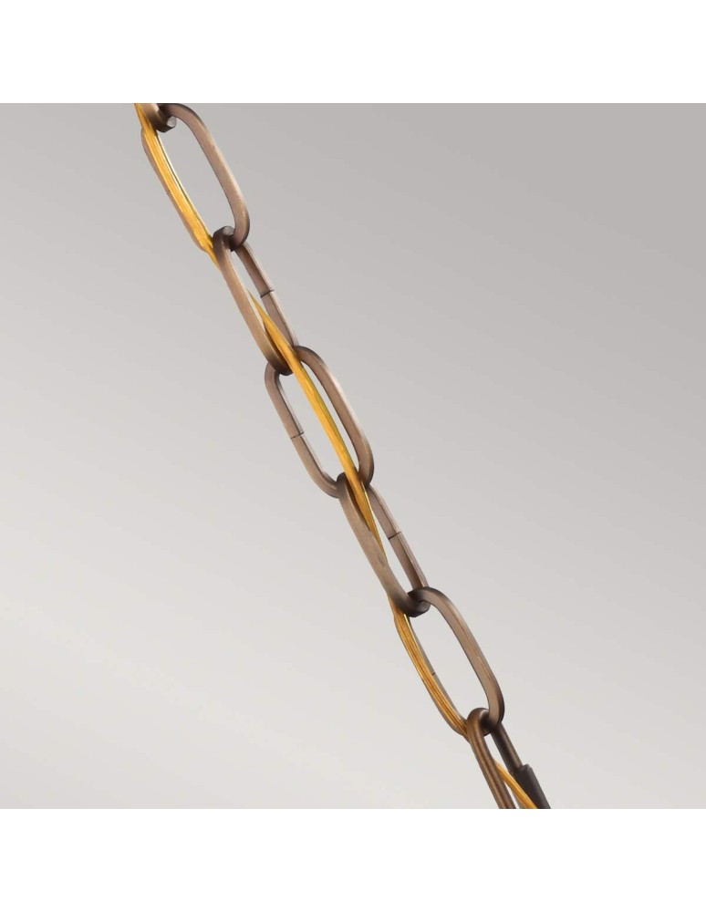 Elstead Lighting Mała lampa wisząca Cadence - 1 źródło światła - Ciemny antyczny mosiądz / Matowa czerń FE-CADENCE-1P-M