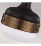 Elstead Lighting Mała lampa wisząca Cadence - 1 źródło światła - Ciemny antyczny mosiądz / Matowa czerń FE-CADENCE-1P-M