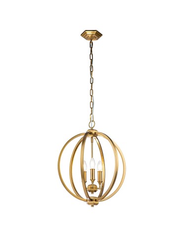 Elstead Lighting Corinne medium pendant lamp - 3 light sources - Oxidized brass FE-CORINNE-3P-M-BB