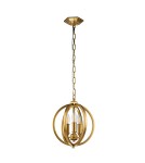 Elstead Lighting Mała lampa wisząca Corinne - 3 źródła światła - Oksydowany mosiądz FE-CORINNE-3P-S-BB