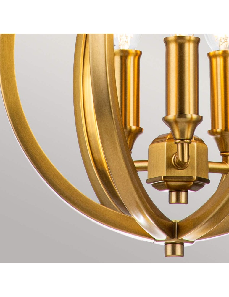 Elstead Lighting Mała lampa wisząca Corinne - 3 źródła światła - Oksydowany mosiądz FE-CORINNE-3P-S-BB