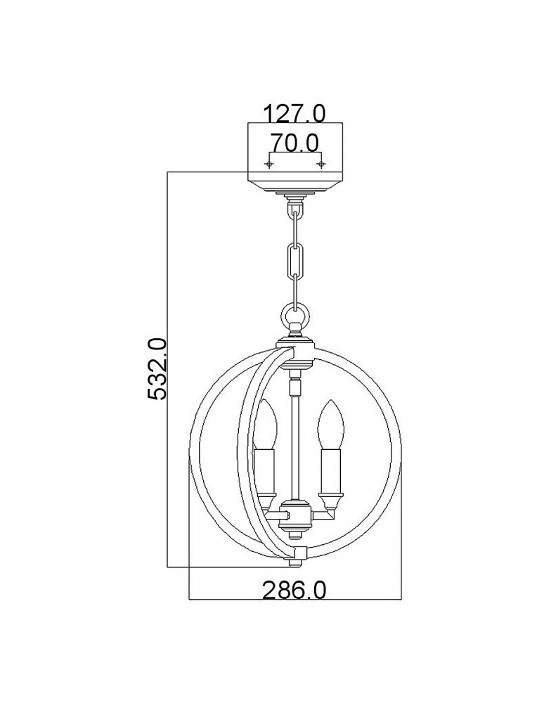 Elstead Lighting Mała lampa wisząca Corinne - 3 źródła światła - Oksydowany mosiądz FE-CORINNE-3P-S-BB
