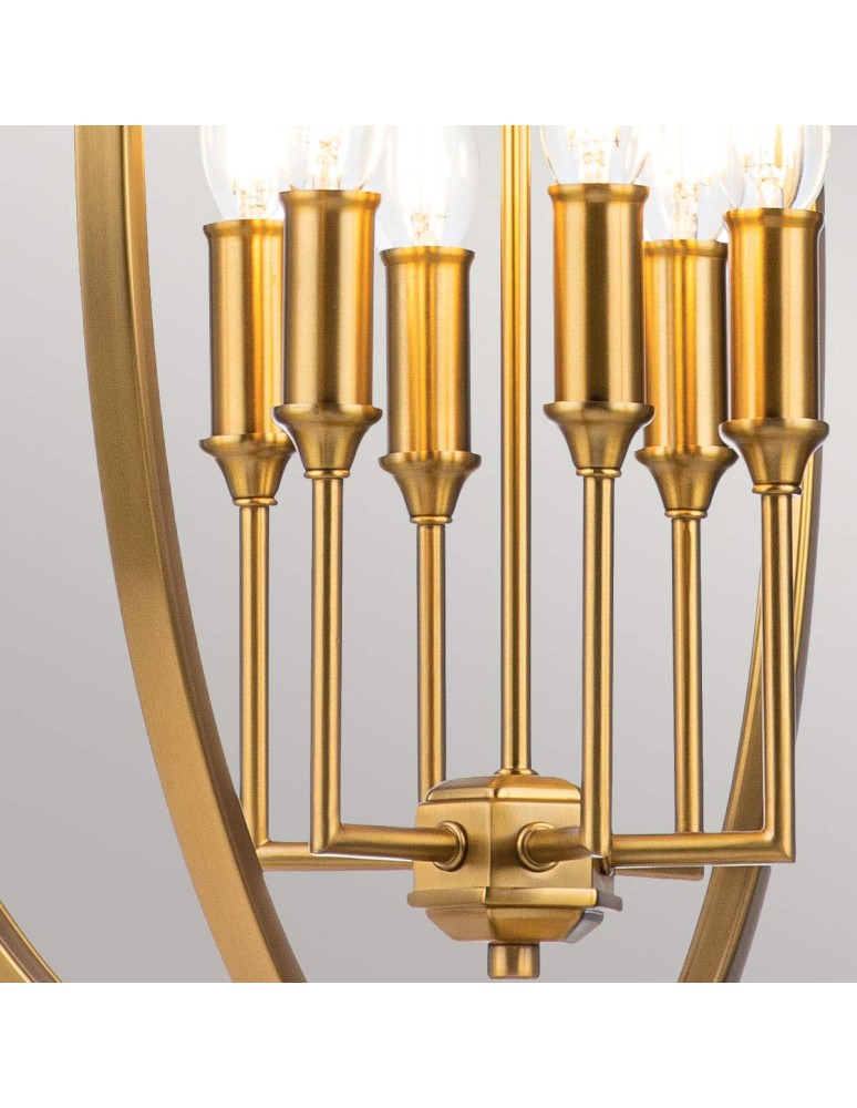 Elstead Lighting Lampa wisząca Corinne - 6 źródeł światła - Oksydowany mosiądz FE-CORINNE-6P-L-BB