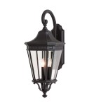Outdoor wall lamps - Elstead Lighting Large Cotswold Lane wall lantern - 3 light sources IP44 FE-COTSLN2-L-BK - product 1