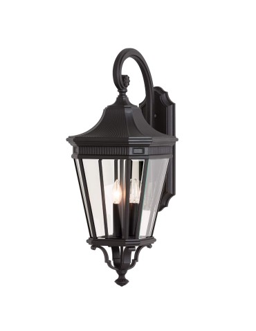 Elstead Lighting Large Cotswold Lane wall lantern - 3 light sources IP44 FE-COTSLN2-L-BK