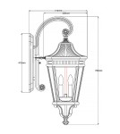 Outdoor wall lamps - Elstead Lighting Large Cotswold Lane wall lantern - 3 light sources IP44 FE-COTSLN2-L-BK - product 5