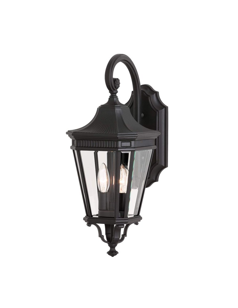 Elstead Lighting Średnia latarnia naścienna Cotswold Lane - 2 źródła światła IP44 FE-COTSLN2-M-BK