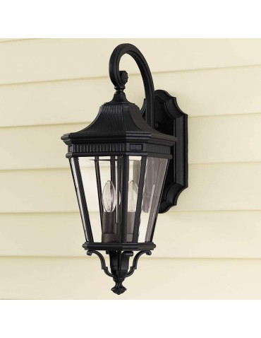 Elstead Lighting Średnia latarnia naścienna Cotswold Lane - 2 źródła światła IP44 FE-COTSLN2-M-BK - produkt 2