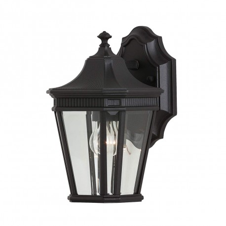 Elstead Lighting Mała latarnia naścienna Cotswold Lane - 1 źródło światła IP44 FE-COTSLN2-S-BK