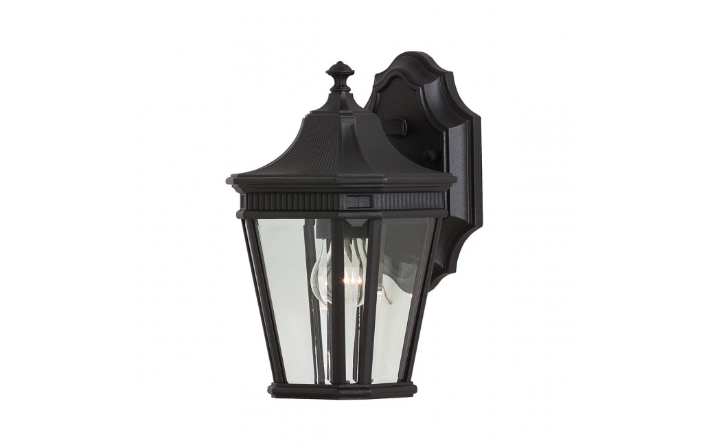 Elstead Lighting Mała latarnia naścienna Cotswold Lane - 1 źródło światła IP44 FE-COTSLN2-S-BK