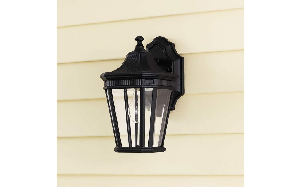 Elstead Lighting Mała latarnia naścienna Cotswold Lane - 1 źródło światła IP44 FE-COTSLN2-S-BK