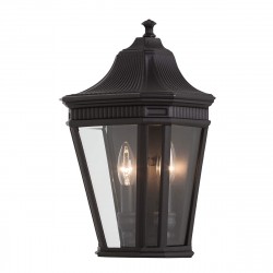 Elstead Lighting Średnia latarnia naścienna Cotswold Lane - 2 źródła światła IP44 FE-COTSLN7-BK