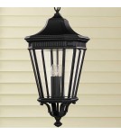 Elstead Lighting Duża latarnia wisząca Cotswold Lane - 3 źródła światła IP23 FE-COTSLN8-L-BK