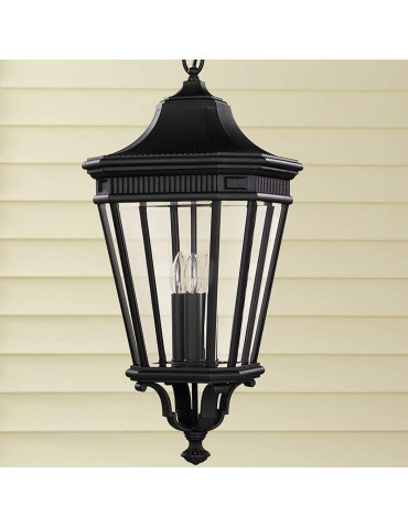Elstead Lighting Duża latarnia wisząca Cotswold Lane - 3 źródła światła IP23 FE-COTSLN8-L-BK - produkt 2