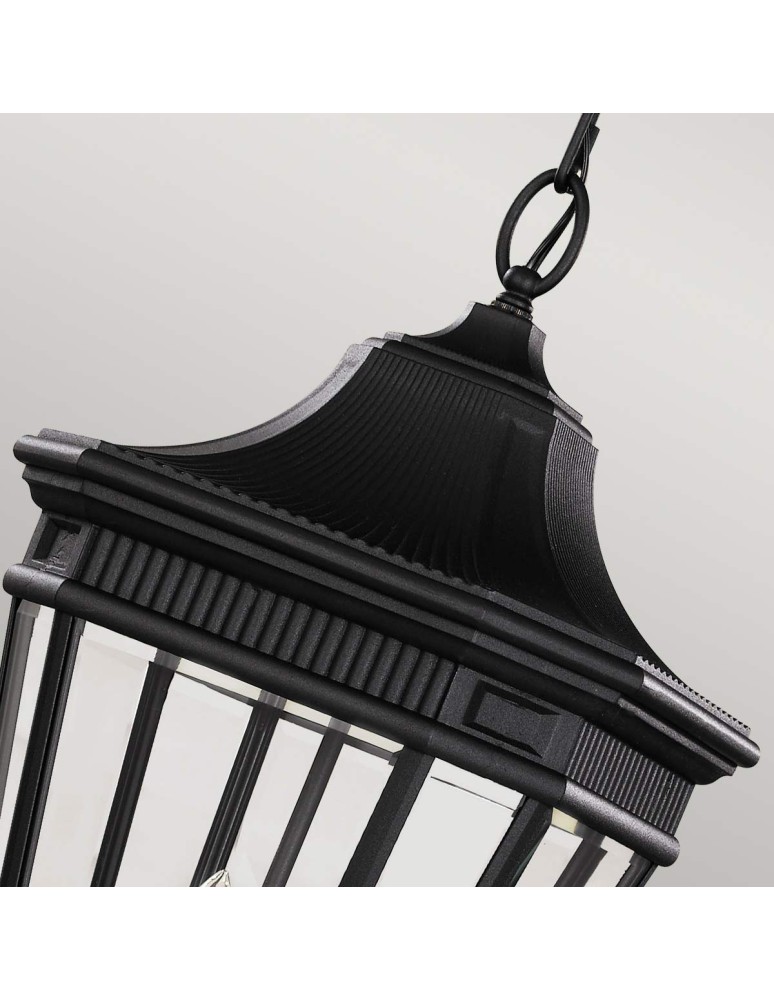 Elstead Lighting Duża latarnia wisząca Cotswold Lane - 3 źródła światła IP23 FE-COTSLN8-L-BK