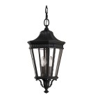 Outdoor pendant lamps - Elstead Lighting Cotswold Lane medium pendant lantern - 2 light sources IP23 FE-COTSLN8-M-BK - product 1