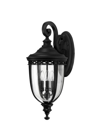 Elstead Lighting Large English Bridle wall lantern - 3 light sources - Black IP44 FE-EB2-L-BLK